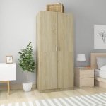 vidaXL garderoob Sonoma tamm 90 x 52 x 200 cm puitlaastplaat