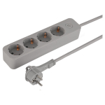 Maandusega pikendusjuhe 4 pesaga, 1,5 m, hall