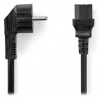 NEDIS nap&aacute;jec&iacute; kaabel 230V/ př&iacute;pojn&yacute; 10A/ konektor IEC-320-C13/ &uacute;hlov&aacute; z&aacute;strčka Schuko/ čern&yacute;/ bulk/ 3m