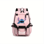 Disney Stitch seljakott, vastupidav pol&uuml;ester, moekas pompom vidin., Rožinis