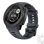 Asendusrihm Garmin Instinctile, Pehme Silikoonk&auml;epael, Tamsiai pilka