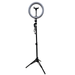 Elight ST10-5 26cm 10W LED valgus r&otilde;ngas telefonihoidikuga + 0,5m metalljalaga statiiv + BT pult Must