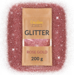 200g roosa-kuldne glitter pulber kaunistamiseks, glitter pulber kunstiteoste jaoks Creative Deco &otilde;huke 0.2mm