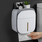 Kahekihiline Seinale Paigaldatav WC-paberi Hoidja, Veekindel., Nordic Grey-1vnt