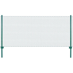 vidaXL traadist v&otilde;rkaed aiapostidega, teras, 25 x 0,75 m, roheline