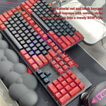 ABS MATERJAL 104 KLAVI SHELLID, ABS OEM UNIVERSEER TAASTAJA MEHAANILINE KLAVIATUURITARVIKUD CHERRY MX/GATRONIGA &Uuml;HILDUV, PUNANE JA MUST.