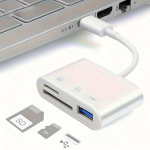 3-&uuml;hes Kompaktne M&auml;lukaardi Lugeja Adapter iPhoneile, Rakenduseta , Tipas-c