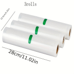 3 rulli, Toidu Vaakumkott Reljeefne Vaakumkott , 20 cm * 300 cm * 3 ritinėliai