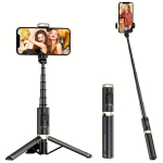 SelfieShow alumiiniumisulamist selfie-keppe integreeritud valgusega, ABS korpus. , Juoda