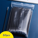 50 tk/pakk Kustutatavad Geelpliiatsi T&auml;itepulgad: 0.5mm Sinine Tint, Pestav K&auml;epide, Ideaalne Koolile ja Kontorisse! , 50 vnt juodos spalvos