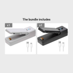 1tk Mini Koti Kinniti, USB Laetav K&auml;sitsi Soojus Vaakum Kinniti, Pilka + juoda