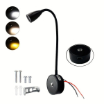 Matka Lugemislamp DC12-24V Painduv LED Seinavalgusti, Puutetundlik H&auml;mardatav 3-v&auml;rvi Reguleeritav., 029-Juoda-1vnt