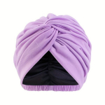 Elastne Kahekihiline Turban, Puhta V&auml;rvi Keerdp&ouml;&ouml;re M&uuml;ts, Siidist Keemiaravietniline Peakatte.  variant-36954, L Violetinė