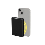 Akupank Ksix Mini Liitium Pol&uuml;meer 10 000 mAh 10 W USB-A kuni USB-C kaabel kaasas Samal ajal laadimine Must (MagSafe, 10 000 mAh)