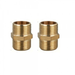 2tk messing&uuml;hendused v&auml;liskeere sirge keere 2.54cm, DN25,4-7,62/20,32cm 2vnt