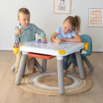 Smoby - Creative children's table - Erasable marker for the table + 2 large coloring sheets - 3 storage spaces - From 3 years ol