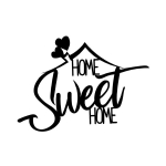Metallist seinadekoratsioon Home Sweet Home