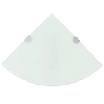 vidaXL nurgariiulid, 2 tk, kroomitud tugedega, klaas, valge 25 x 25 cm