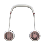 Ventilaatorid, k&auml;sivaba kaelaventilaator, laetav mini-USB isiklik ventilaator, k&otilde;rvaklappide disainiga kantav kaelarihma ventilaator 360&deg; p&ouml;&ouml;rlemisega, valge