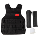 Treeneritarvikud, Sports Exercise Fitness Weighted Vest &ndash; Reguleeritav kaalutud vestiga treeningvest, 20KG, must v&auml;rv.