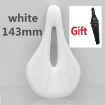 (-Valge 240 x 143mm)2022 Uus Ilma logota T&auml;iss&uuml;sinik sadul MTB/Road Bike Sadula Iste Super Kerge Nahast S&uuml;sinikpadjad 150g, (-Balta 240 x 143 mm)