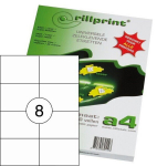 Etiketikleebised RILLPRINT 105x74 mm, A4, 8 kleebist lehel, 100 lehte