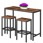 Baarikomplekt k&ouml;&ouml;gilaud + 2 tooli kaasaegne t&ouml;&ouml;stuslik retro loft