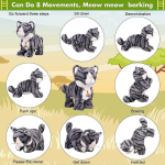 Musterhall Robot Cat Plush Cat t&auml;idisega interaktiivne kass, Meow Kitten Touch Co