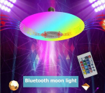 Pidulik Rgb LED-muusika valguslamp, UFO kuju, k&otilde;lariga, Decoartlt