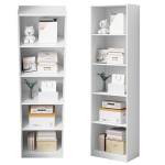 Valge seisev raamaturiiul k&otilde;rge skandinaavia stiilis loft post 182cm