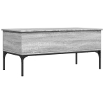 kohvilaud，tugitoolilaud，diivanilaud, hall Sonoma tamm, 100x50x45 cm, tehispuit ja metall CFE842929