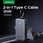 Akupank Ugreen Power Band Type -c Kiire laadimine iPhone - 2000Mah UK peat&uuml;kk, 20000Mah