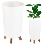 Lillepott, valge, 19.5x19.5x36 cm