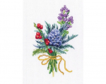 Ristpistes tikkimiskomplekt "V&auml;ike metsalillekimp", 6.5 x 14.5, RTO
