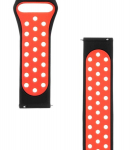 Tactical 701 Double Silicone Band 20mm Black/Red