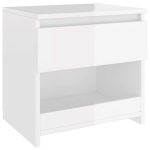 vidaXL &ouml;&ouml;kapid 2 tk, k&otilde;rgl&auml;ikega valge, 40x30x39 cm, puitlaastplaat