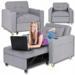 Kokkupandav tugitool Sleeper Grey Solor