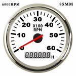 6K/8k RPM paadi tahhomeeter diiselmootori jaoks paadipaadi aurust minutis, t&ouml;&ouml;ajaga punase taustaga valgustus 9-32 V