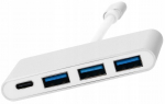 ADAPTER HUB USB C kuni 3xUSB 3.0 + USB C PD MacBook