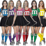 Naistekoolit&uuml;drukute muusikaline pidu Halloween Fun Girls kost&uuml;&uuml;m, Red_L
