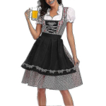 Naised Oktoberfesti kost&uuml;&uuml;mid t&auml;iskasvanud dirndl saksa traditsioonilise baieri &otilde;llekarnevali Fr., Black_L