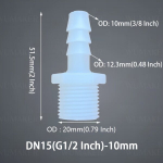 5tk Plastikust Meeste Keere Vooliku &Uuml;hendus G1/2 G3/4 Toll Pagood&uuml;hendus Veepumba Seade., G1/2&ndash;10 mm (3/8 colio)