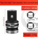 Kvaliteetne pneumaatiline varrukakonverter kolmnurksete servadega., 3/4 colio skylė iki 1 colio galvutės