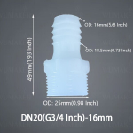 5tk Plastikust Meeste Keere Vooliku &Uuml;hendus G1/2 G3/4 Toll Pagood&uuml;hendus Veepumba Seade., G3/4&ndash;16 mm (5/8 colio)