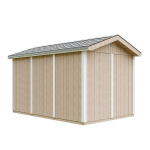 Aiamaja esmaklassiline 8,68 m&sup2; - K252x250x412 cm- P&otilde;randa ja bituumensindlitega - Timbela M914A-TERRA BROWN