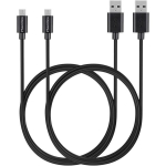 Lot 2 kaableid Ultimate Ears Blast/Boom1/Boom2/Boom3/Hyperboom/Megablast jaoks - Must mikro-USB kaabel 1 Meeter Phonillico
