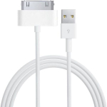 USB Kaabel [&Uuml;hildub iPhone 4 - 4S - 3G - 3GS] Valge Laadija 1 Meeter [Phonillico&reg;]