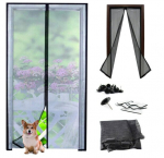 &Otilde;nnelikud inimesed ruudud s&auml;&auml;skede uste jaoks magnetilise mehhanismiga 210 x 100 cm, must