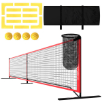 Pickleball v&otilde;rk, 6,7 m, punane must, Įvairiaspalvis
