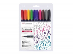 Vildikate-pintslite komplekt TOMBOW Fudenosuke j&auml;iga otsaga, 10 v&auml;rvi
